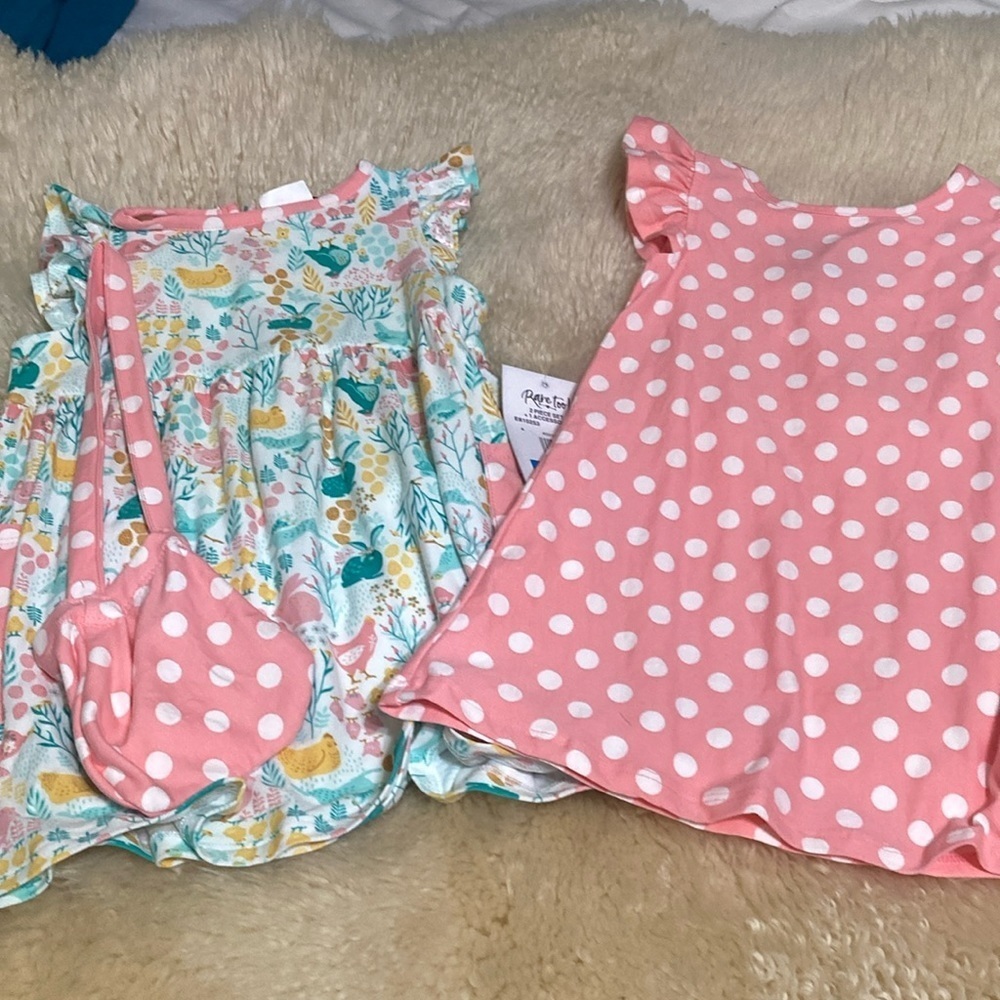 Pink Polka Dot Ruffle Sleeve Kids Dress - Brand: Unknown
